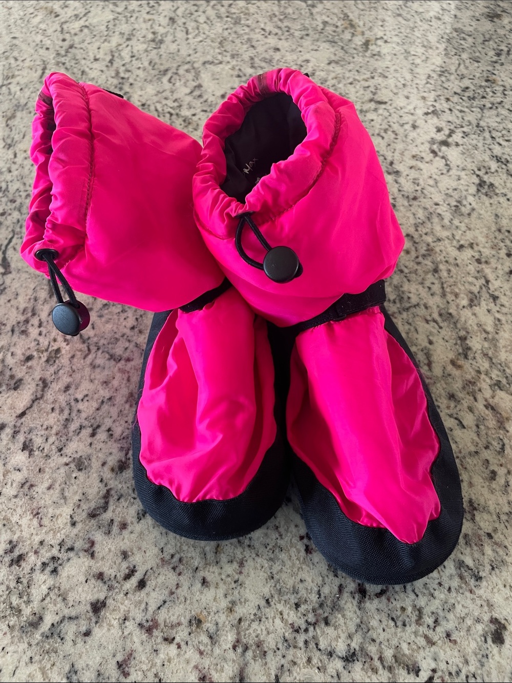 Bloch Pink Insulated Booties with Black Soles
